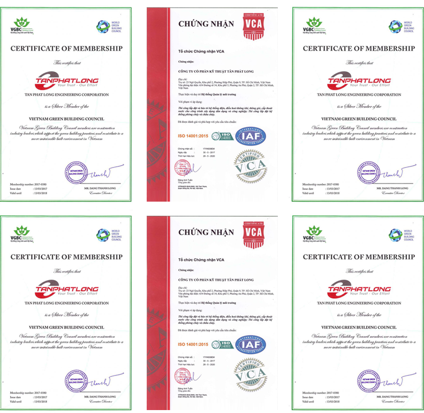 Typical certifications